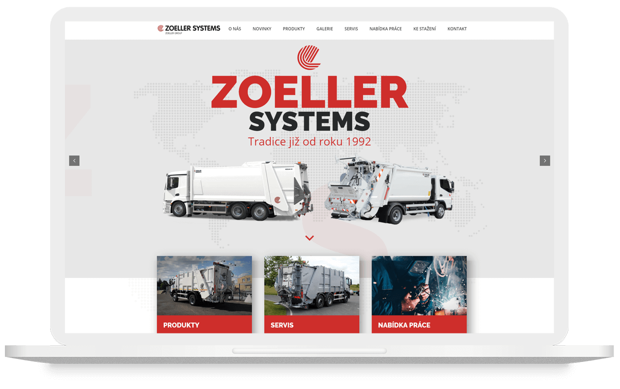 Mockup webu Zoeller