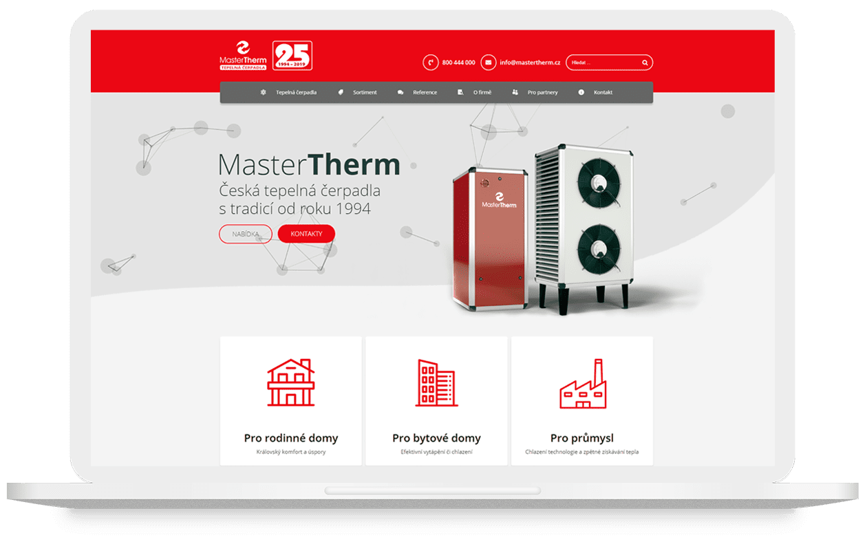 Mockup webu Mastertherm