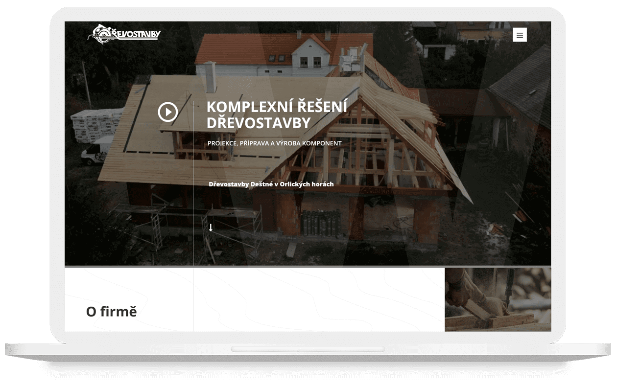 Mockup webu Drevostavbywoth