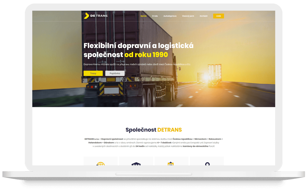 Mockup webu DETRANS