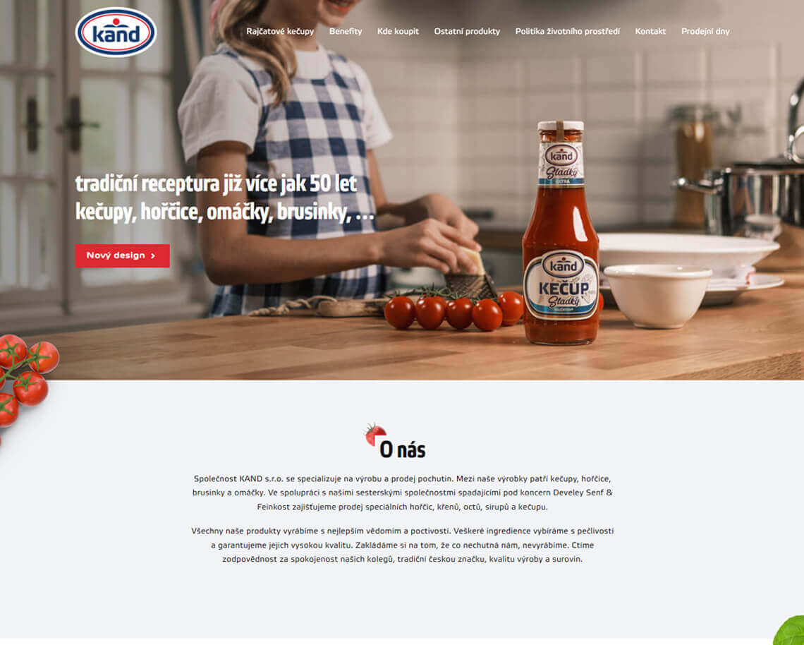 Webová stránka společnosti KAND - nový design