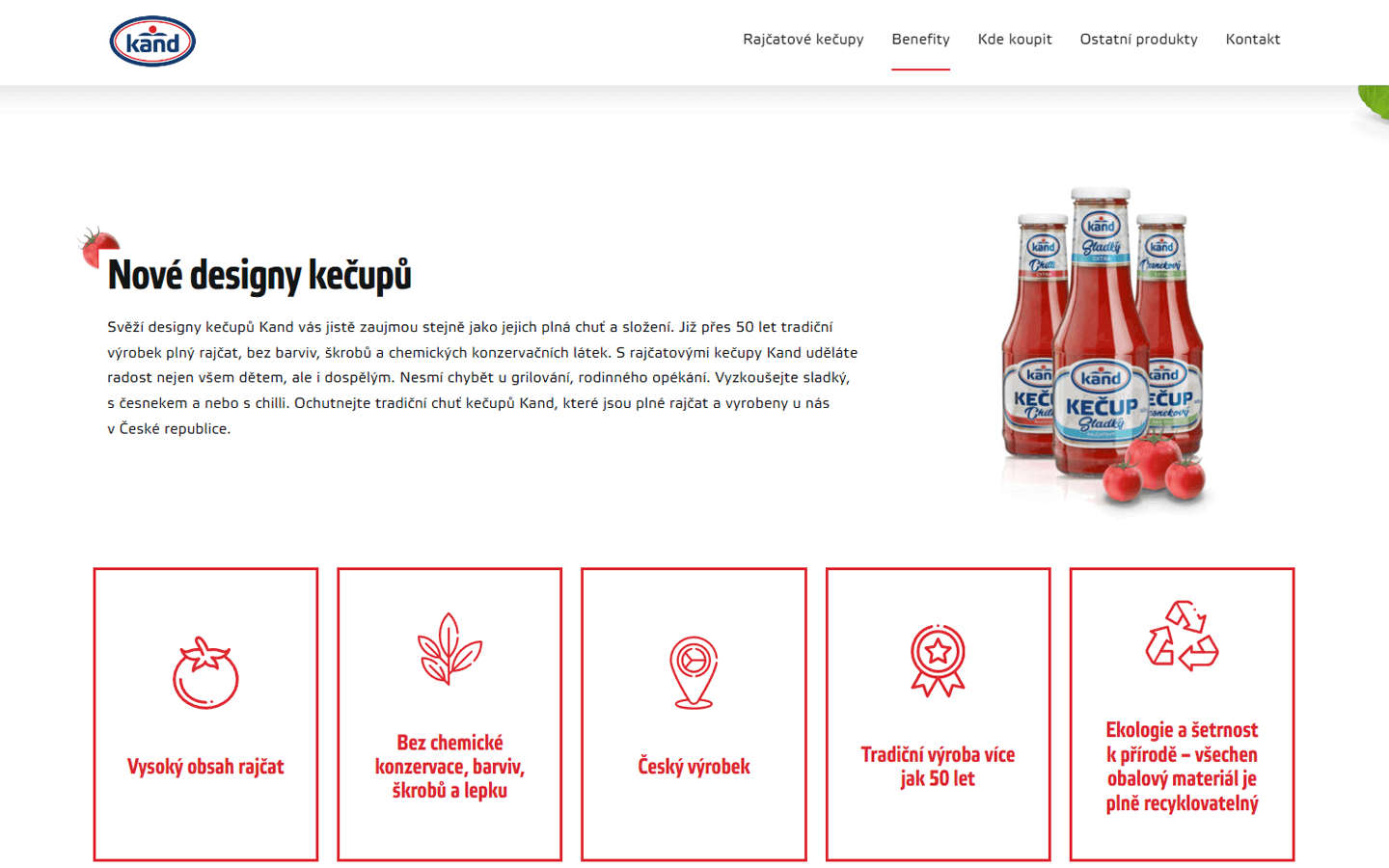 Kand nový web design